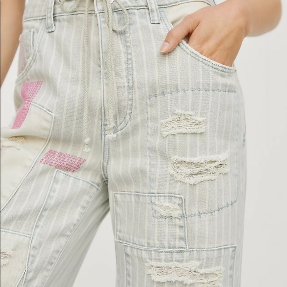 ANTHRO RAILROAD UTILITY PATCHWORK JEANS (28) - Picture 7 of 17